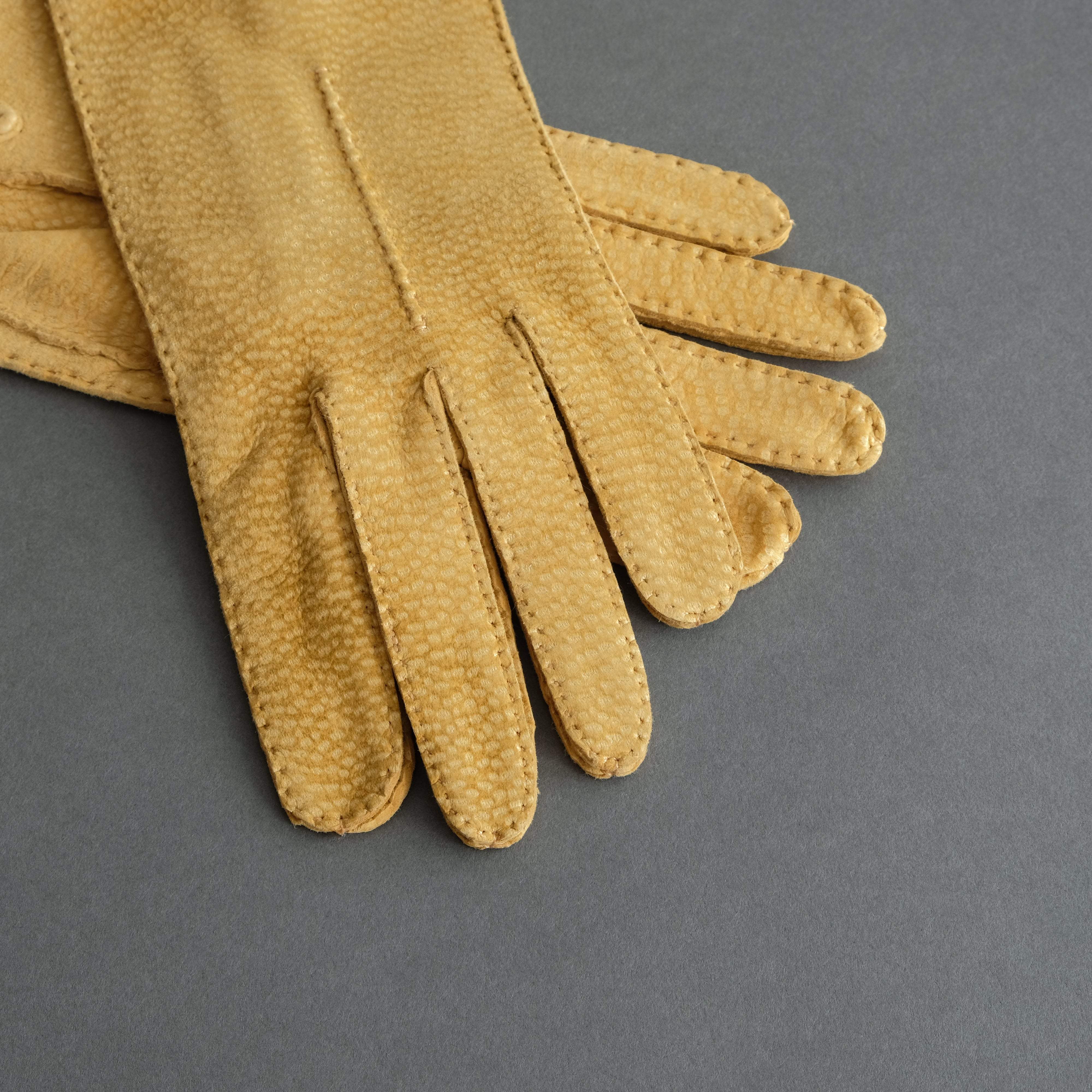 Ladies mustard leather sale gloves