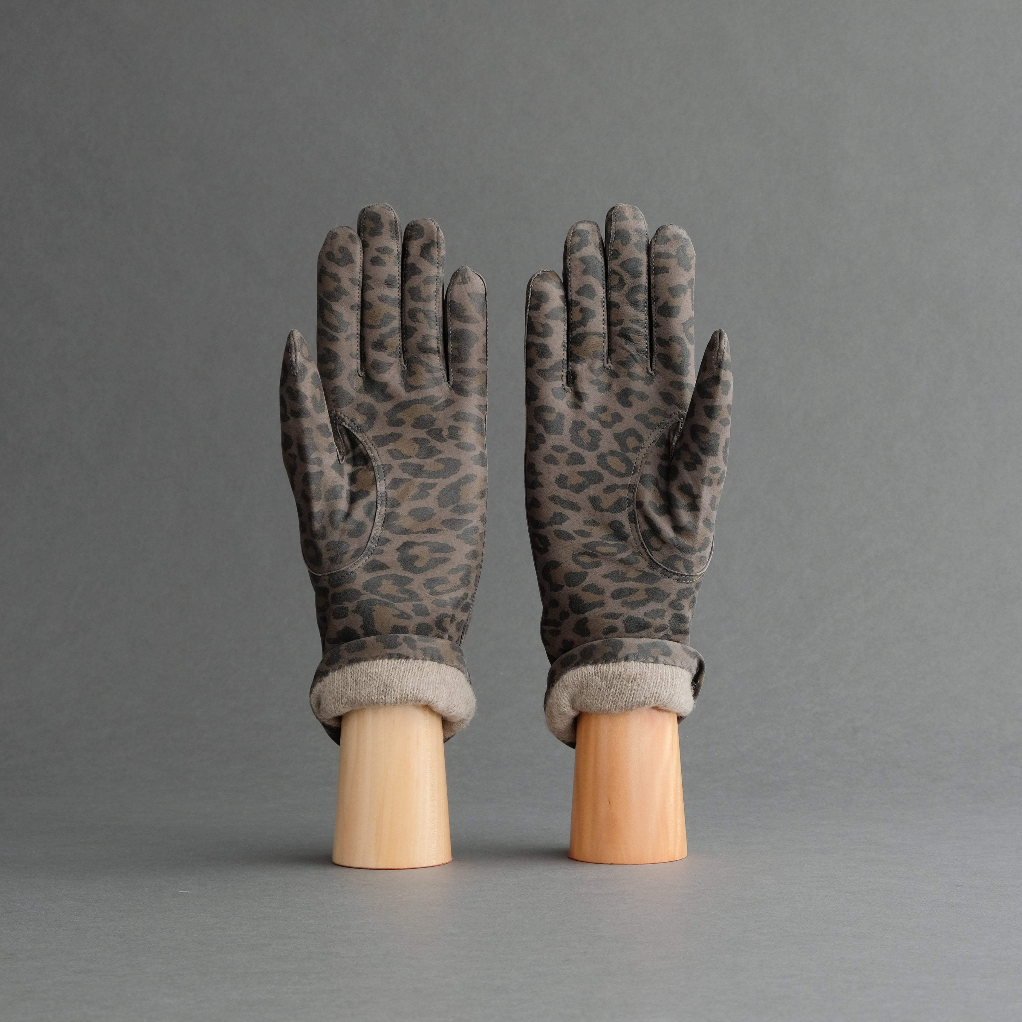 Gloves Damen Leopard Handschuhe - Nappa Handmade TR – Riemer Wien Thomas In Handschuhe Haar aus Schaf Print
