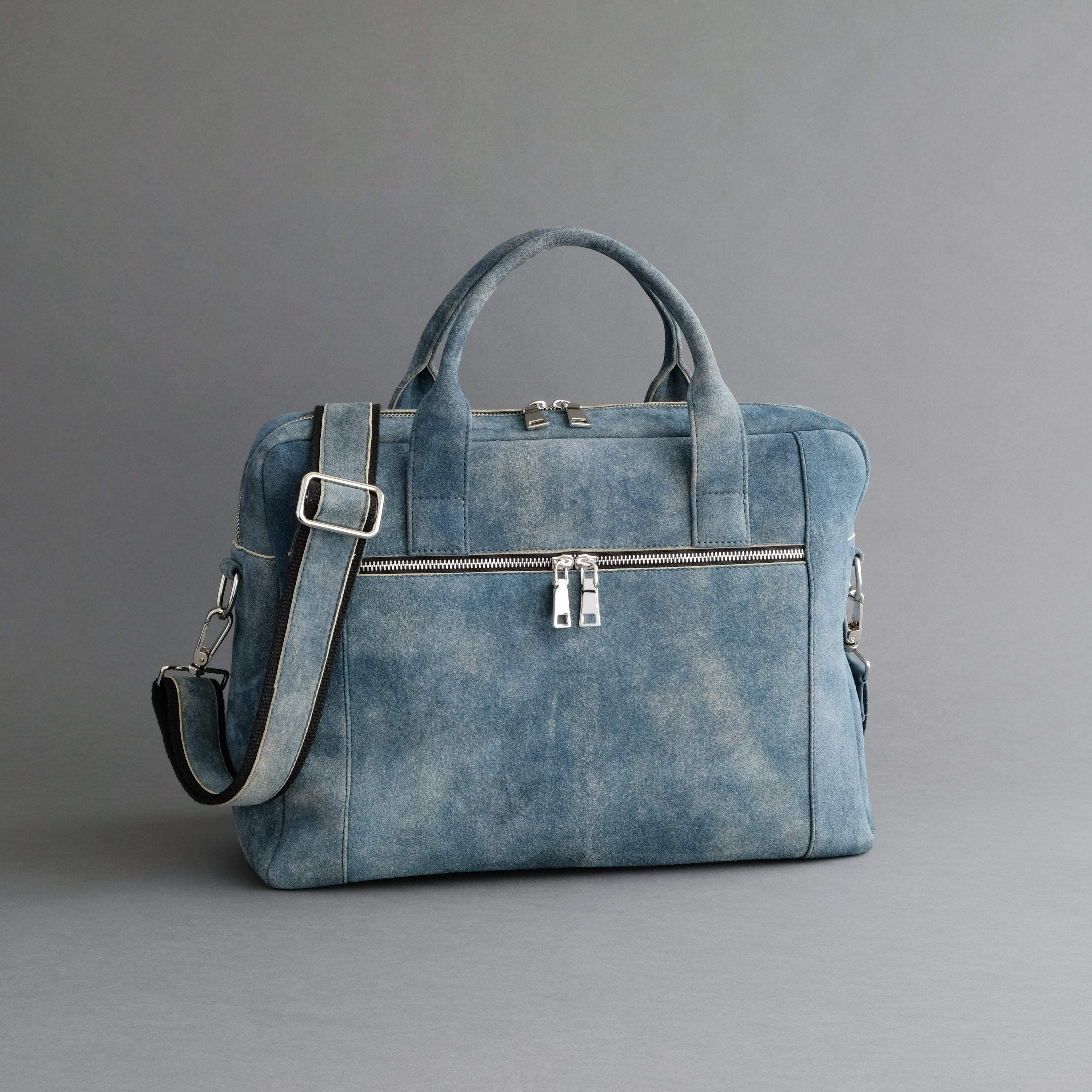 Suede cheap laptop bag