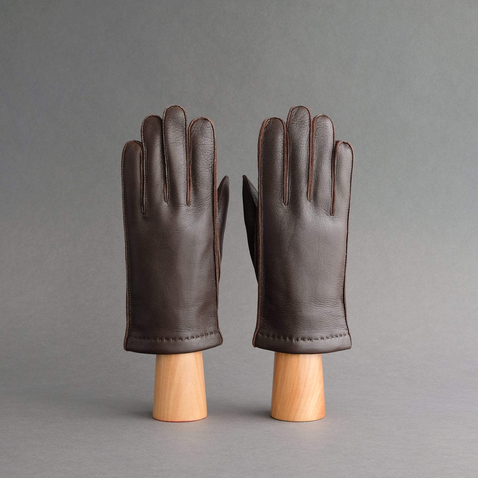 Herrenhandschuhe aus jeansblauem Ziegenleder Thomas Riemer gefüttert Wien Handmade Kaschmir Handschuhe Gloves TR – mit 